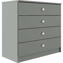Modern Chest of Drawer, Denver 3 Drawer Chest Grey Gloss