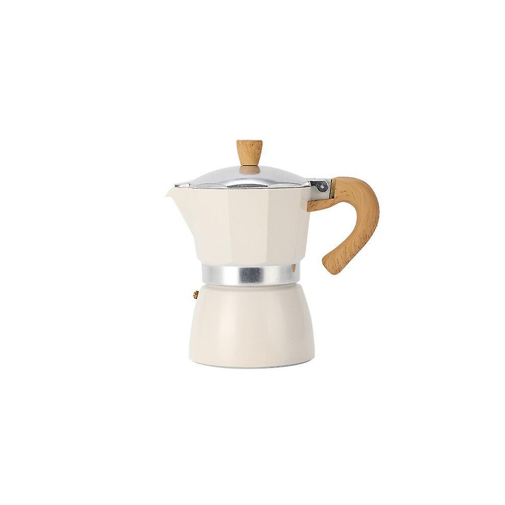 (50ml) 50ml/150ml Espresso Maker Moka Pot Wooden Handle Coffeeware Vintage Classic Italian Coffee Kettle Latte Stoves