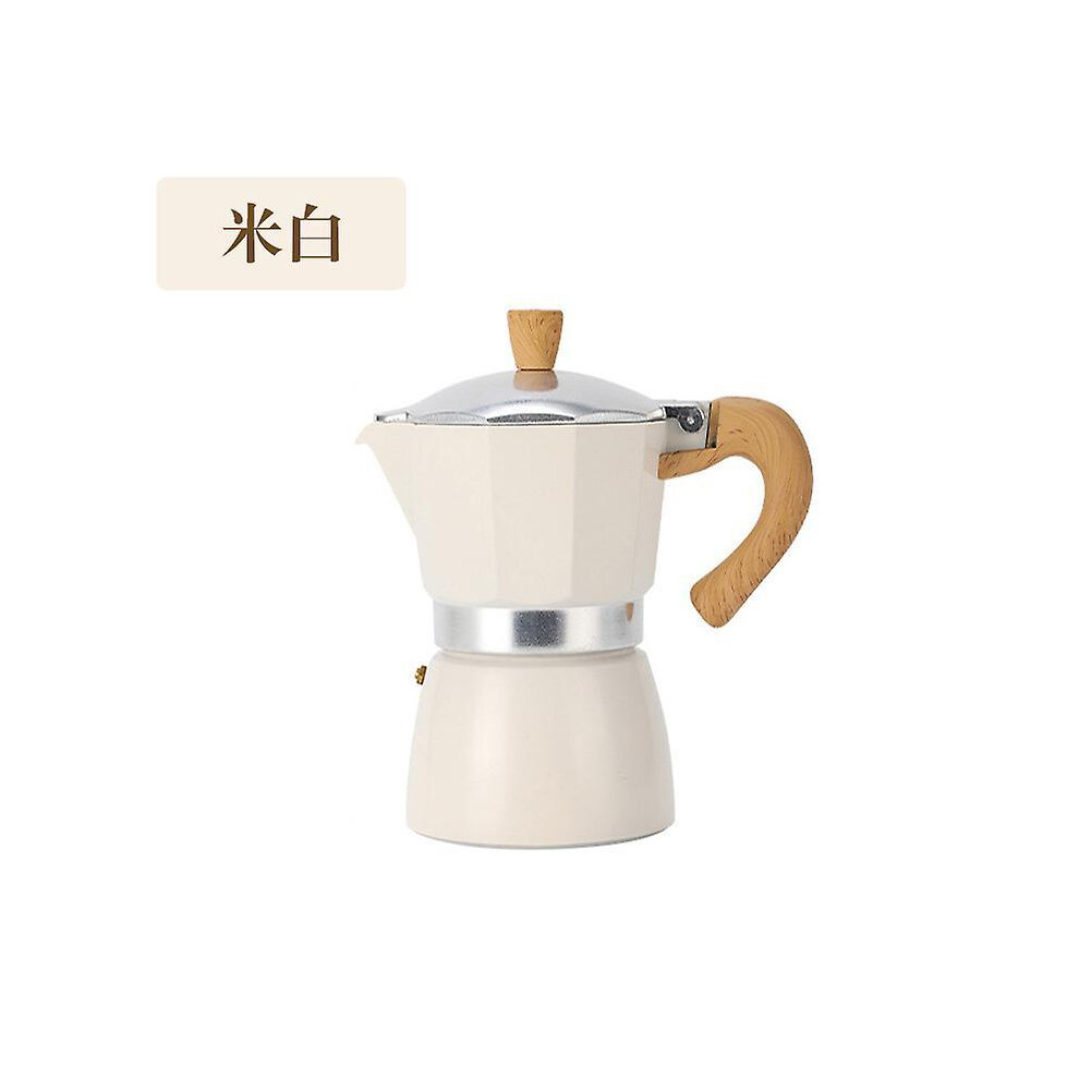 (3x50ml) 50ml/150ml Espresso Maker Moka Pot Wooden Handle Coffeeware Vintage Classic Italian Coffee Kettle Latte Stoves