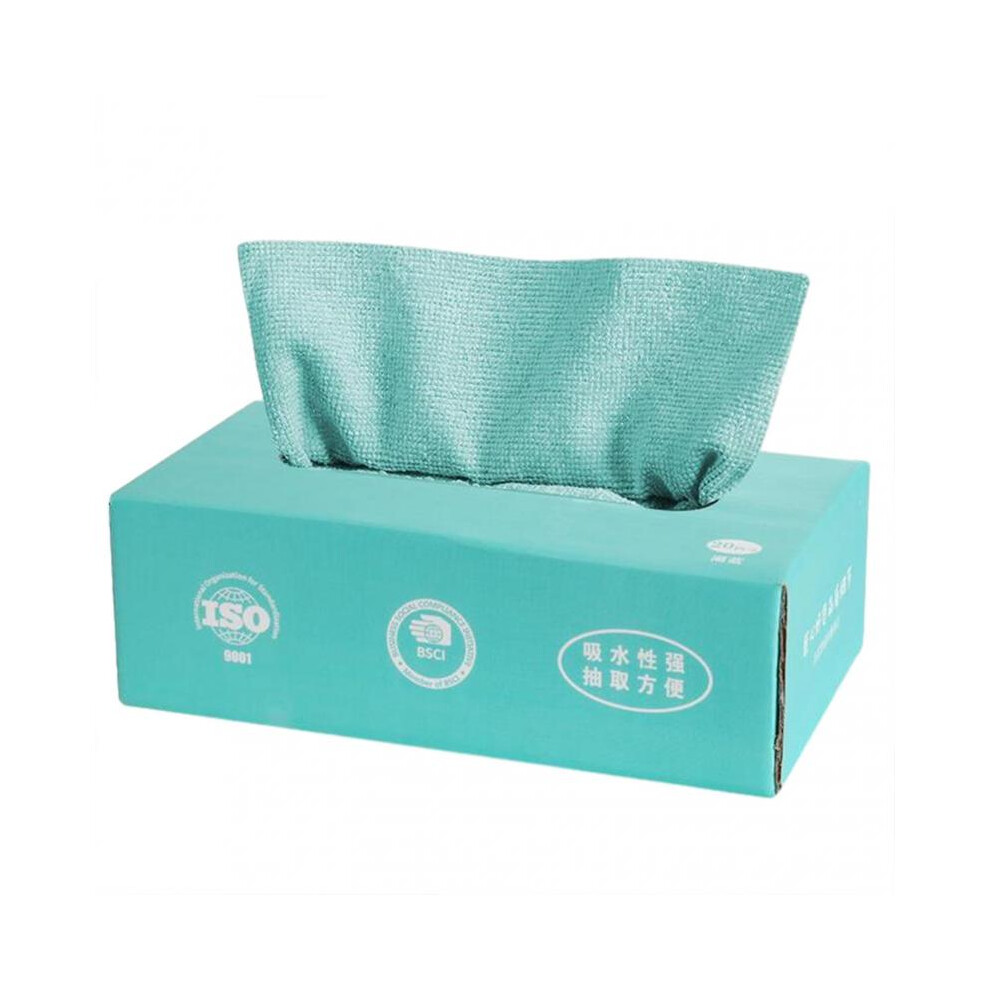 (Blue) Absorbent Cleaning Cloths Non-stick Oil Dishwashing Cloth for Stove