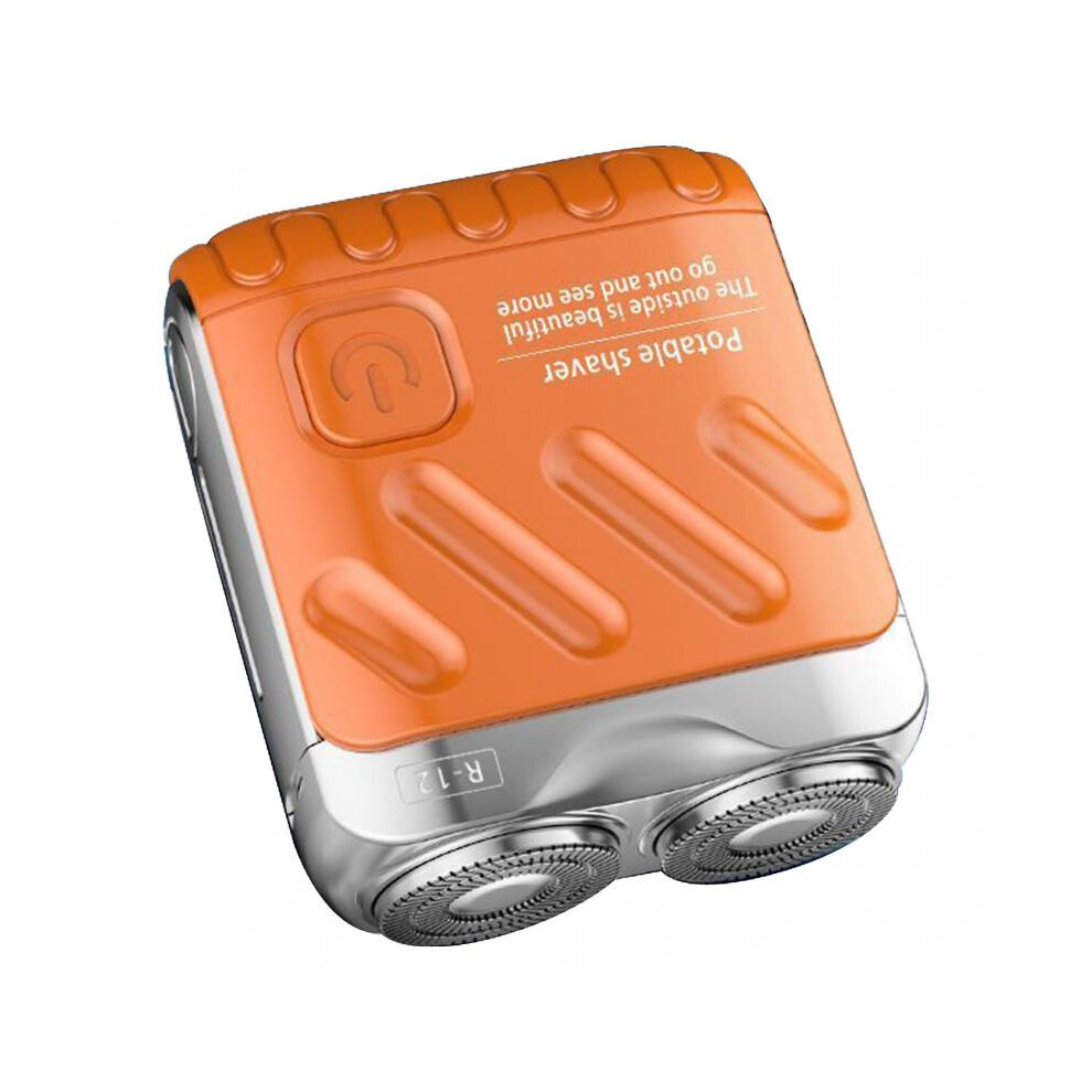 (Orange) R-12 Luggage Electric Shaver Waterproof Face Cordless Shavers for Personal-Care