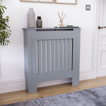 (Small) Chelsea Radiator Heater Cover Slatted Dark Grey