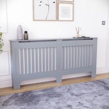 (Extra Large) Chelsea Radiator Heater Cover Slatted Dark Grey