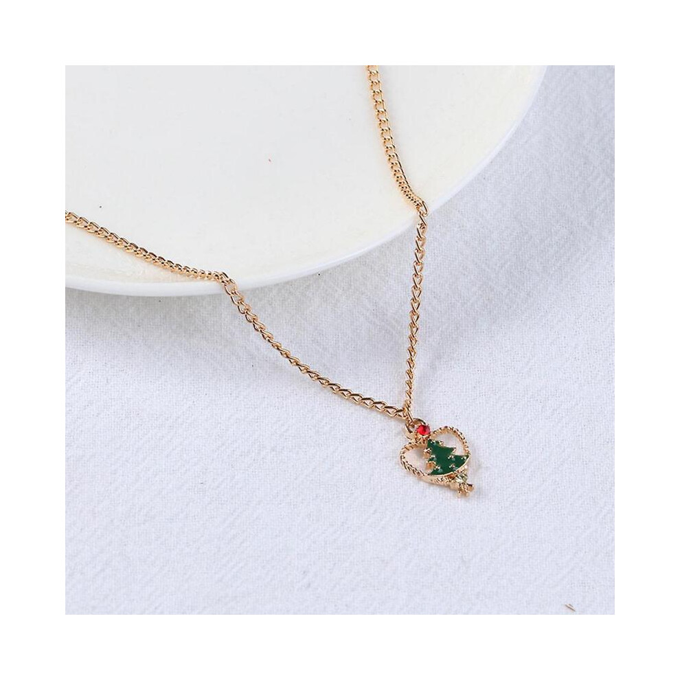 (Necklace Gold) Women Alloy Christmas Tree Earring Charming Personalized Jewelry Accessories for Shopping