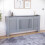 Vida Designs (Adjustable) Chelsea Radiator Heater Cover Slatted Dark Grey 1