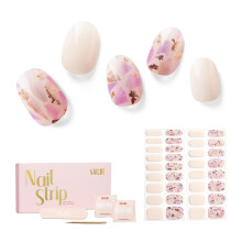 Nailog Semi Cured Gel Nail Strips 34 db | Tarts krmlakk matricacsomagolsok fnyes gl bevonattal | Reggeli harmat