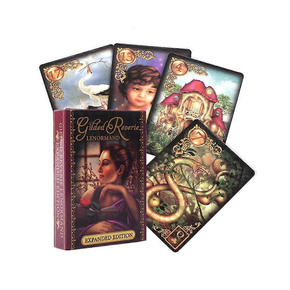 2023 Tarot Cards Jeu de cartes de Tarot de Divination du destin pour adultes et enfants  jeu de socit avec guide en ligne  44 pices/ensemble