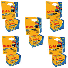 Kodak 603 4078 Ultramax 400 Color Negative Film (ISO 400) 35mm 36 Exposures Carded 5 Pack