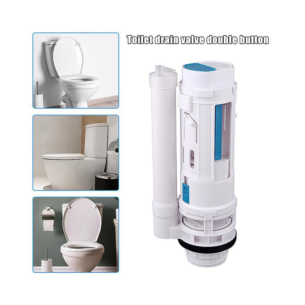 (25cm) Water Tank Connected 2 Flush Fill Toilet Cistern Inlet Drain Button Repair Parts Water Outlet