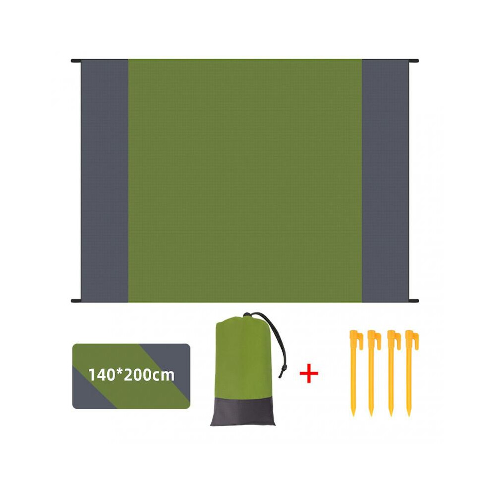 (140*200cm, Army Green Gray) Beach Mat for Outdoor Wear-resistant Portable Pad for Beach Vacation