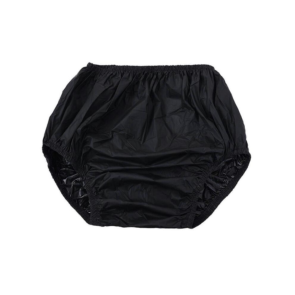 (XL, Black) Leakproof Adult Diaper Cover Water Resistant Incontinence Underwear Plastic Pants Briefs for Disabled Elderly Postpartum  White XL