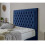 Snugg Furniture (Double 4Ft, Blue) Valencia Plush Velvet Upholstered Bed 3