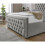 Snugg Furniture (Double 4Ft, Silver) Valencia Plush Velvet Upholstered Bed 3