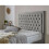 Snugg Furniture (Double 4Ft, Silver) Valencia Plush Velvet Upholstered Bed 4
