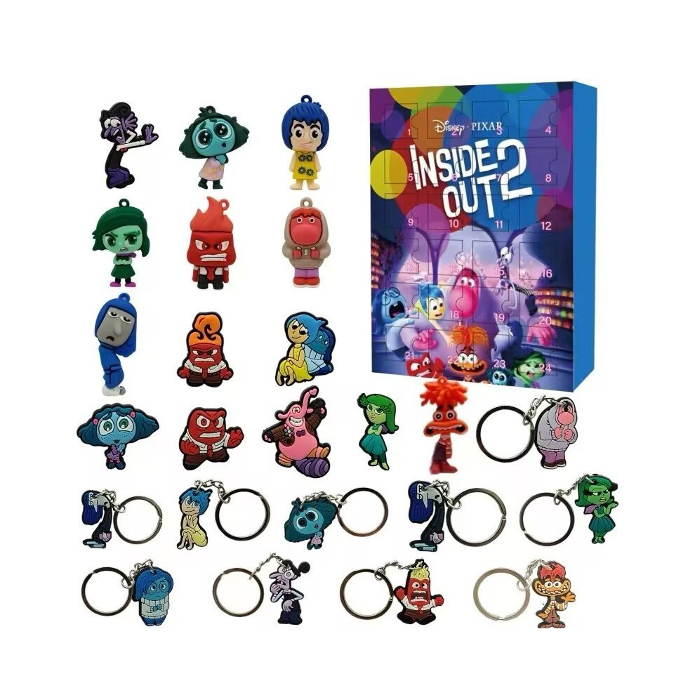 (Style B)Intérieur Extérieur 2 24pcs Porte-clés Pendentif Décoration Boîte PVC Matériel Cadeaux Enfants