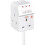 Masterplug 3 Socket 2m Switched Surge Compact Extension Lead White 13A 1