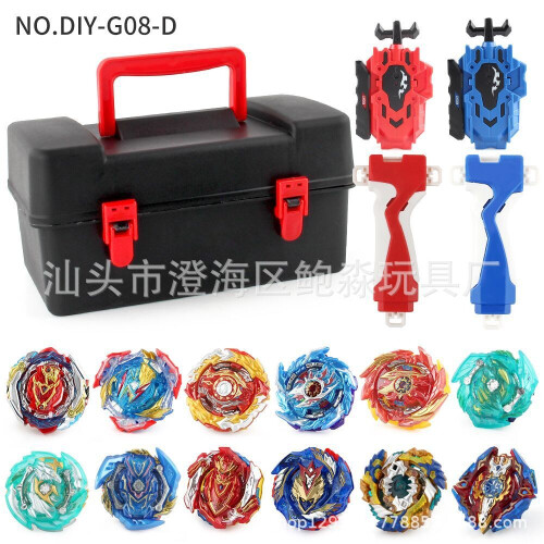 BeyGyro 12in1 Toupie,Émetteur Bidirectionnel pour 2 Ensembles de toupie, Boîte de Rangement Portable