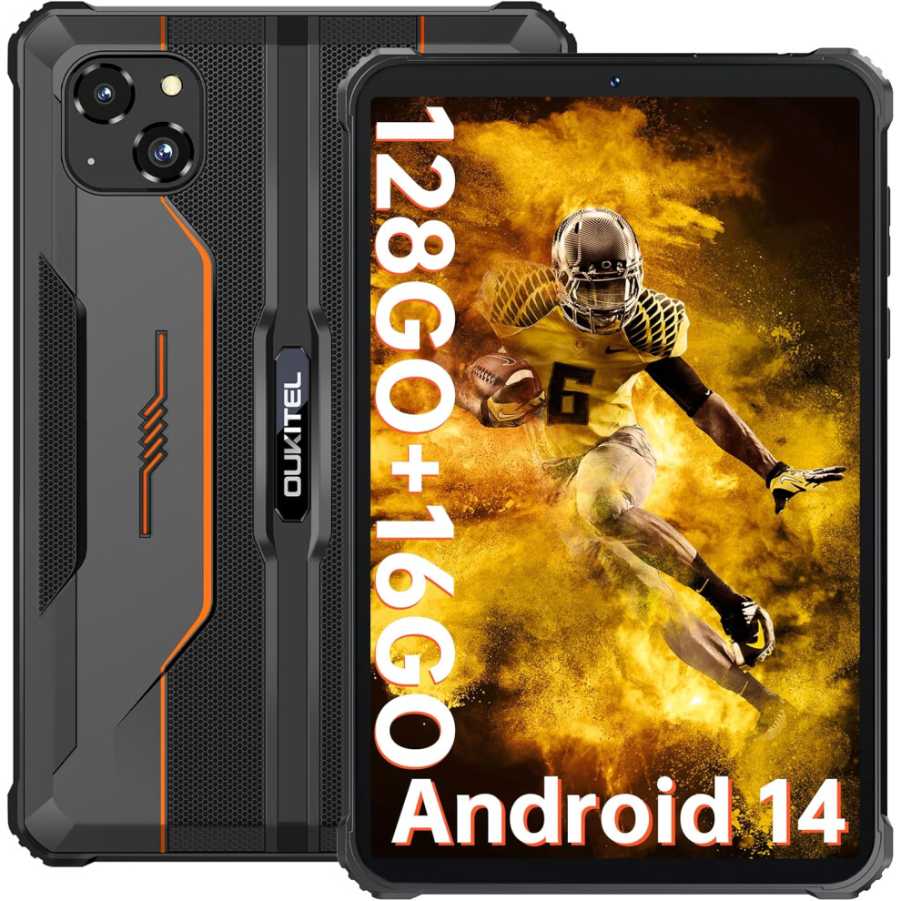 (orange) OUKITEL RT3 Pro Unbreakable Touchscreen Tablet 4G+128G