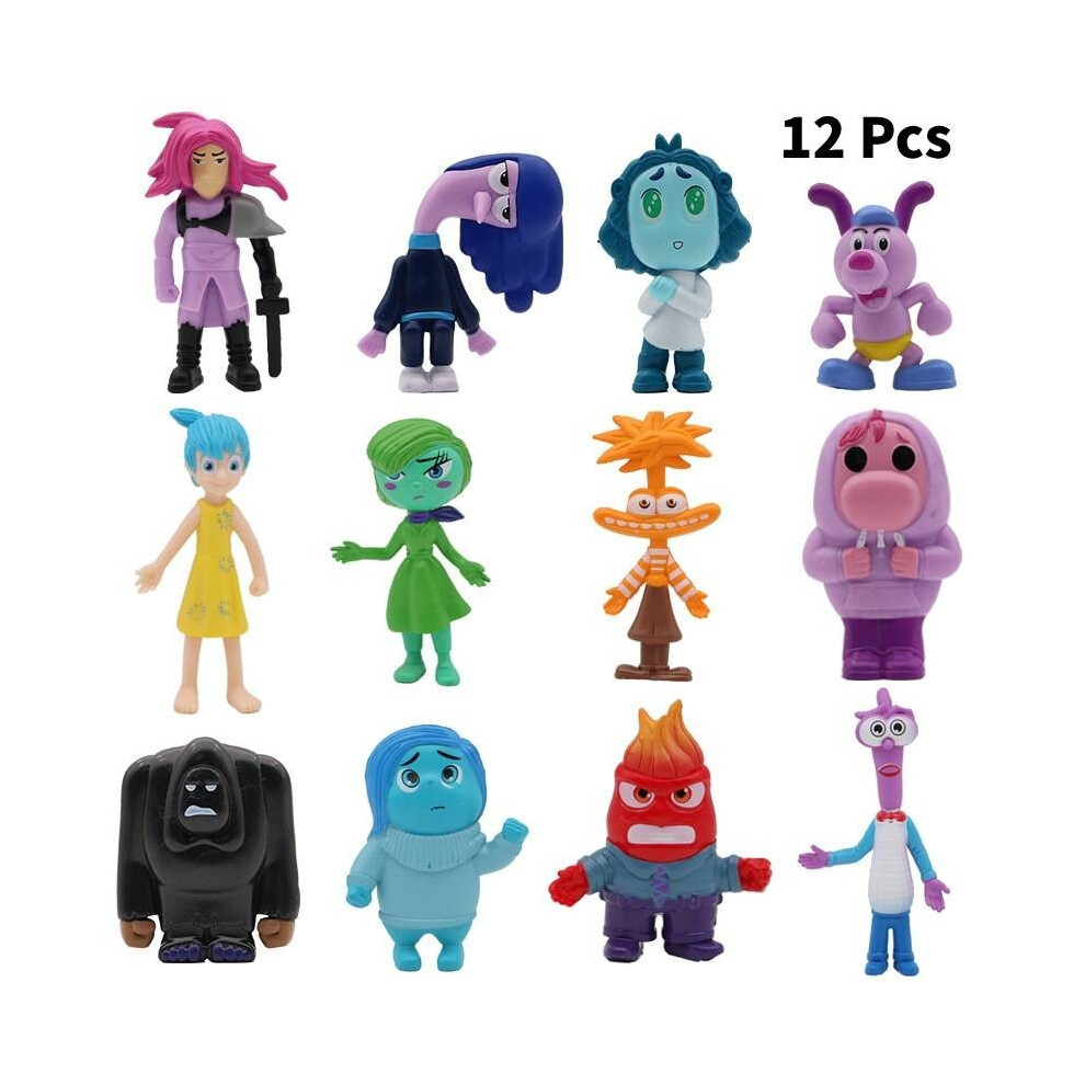 (12Pcs)Intérieur Extérieur 2 Figurines PVC Modèle Poupée Décoration Gâteau Statues Présentoir Collections Enfants