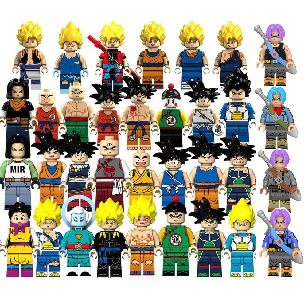 Bonxaif (34Pcs Anime Dragon Ball) 34Pcs Anime Dragon Ball Collect Children's Toys Minifigures Fit Lego