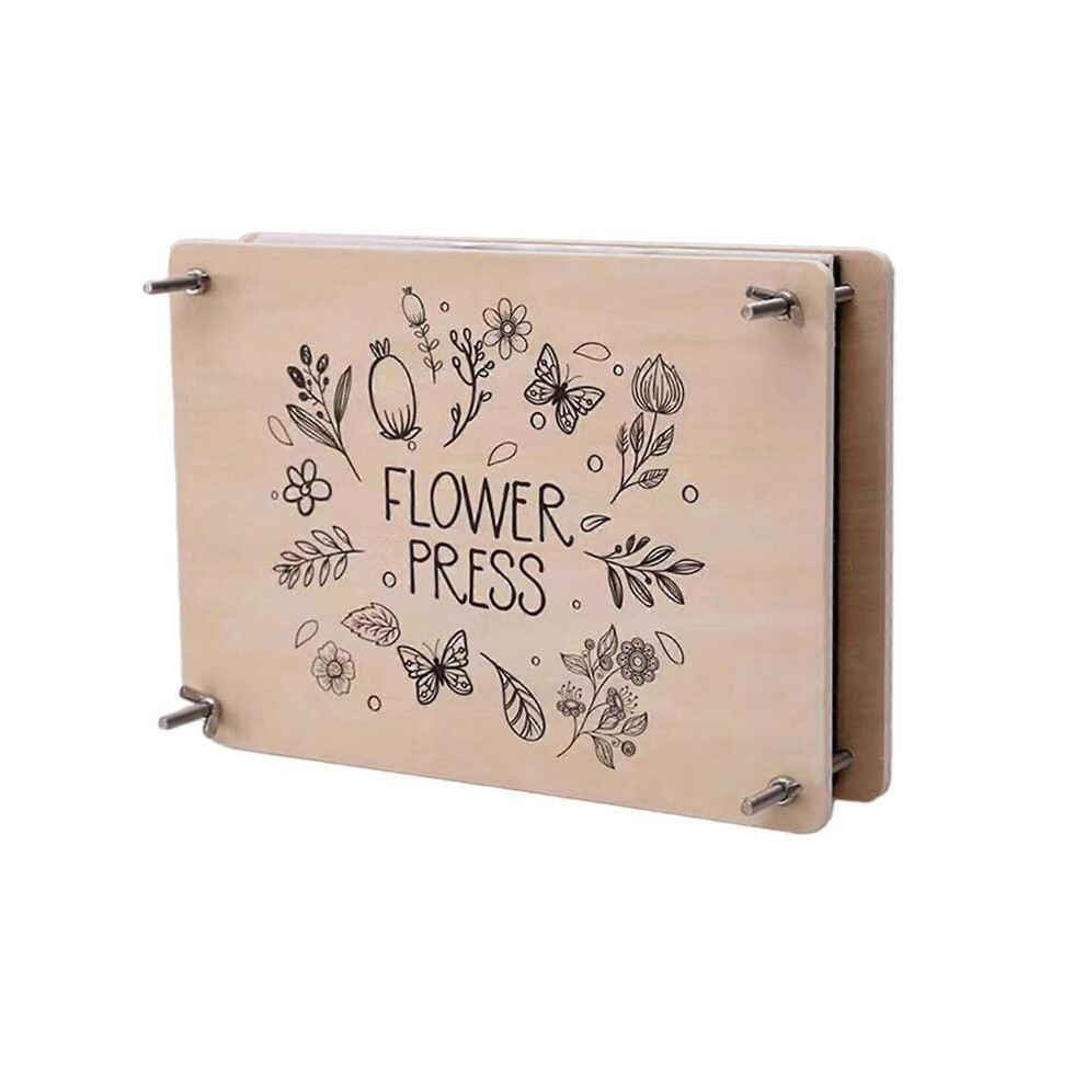 (large) Wooden Flower Press Kids, Wooden Flower & Plant Press Leaf Press for DIY Art Craft Making Greeting Card 18x18cm, 30x21cm  small
