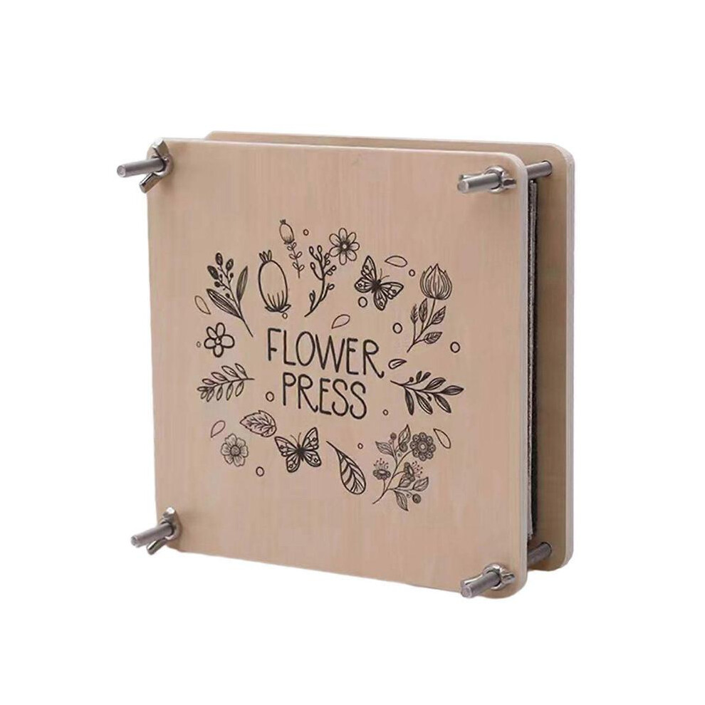 (small) Wooden Flower Press Kids, Wooden Flower & Plant Press Leaf Press for DIY Art Craft Making Greeting Card 18x18cm, 30x21cm  small
