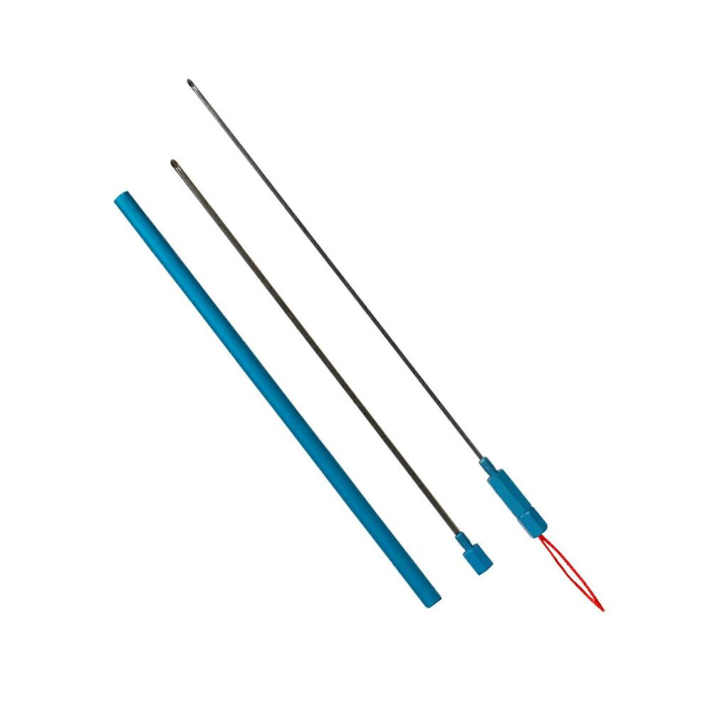 (Blue) Portable Fish Deflation Tool Fishing Tackle Fish Venting Hollow Needle Driller Gas Needle Quick Earthworm Hooking Needle  Red