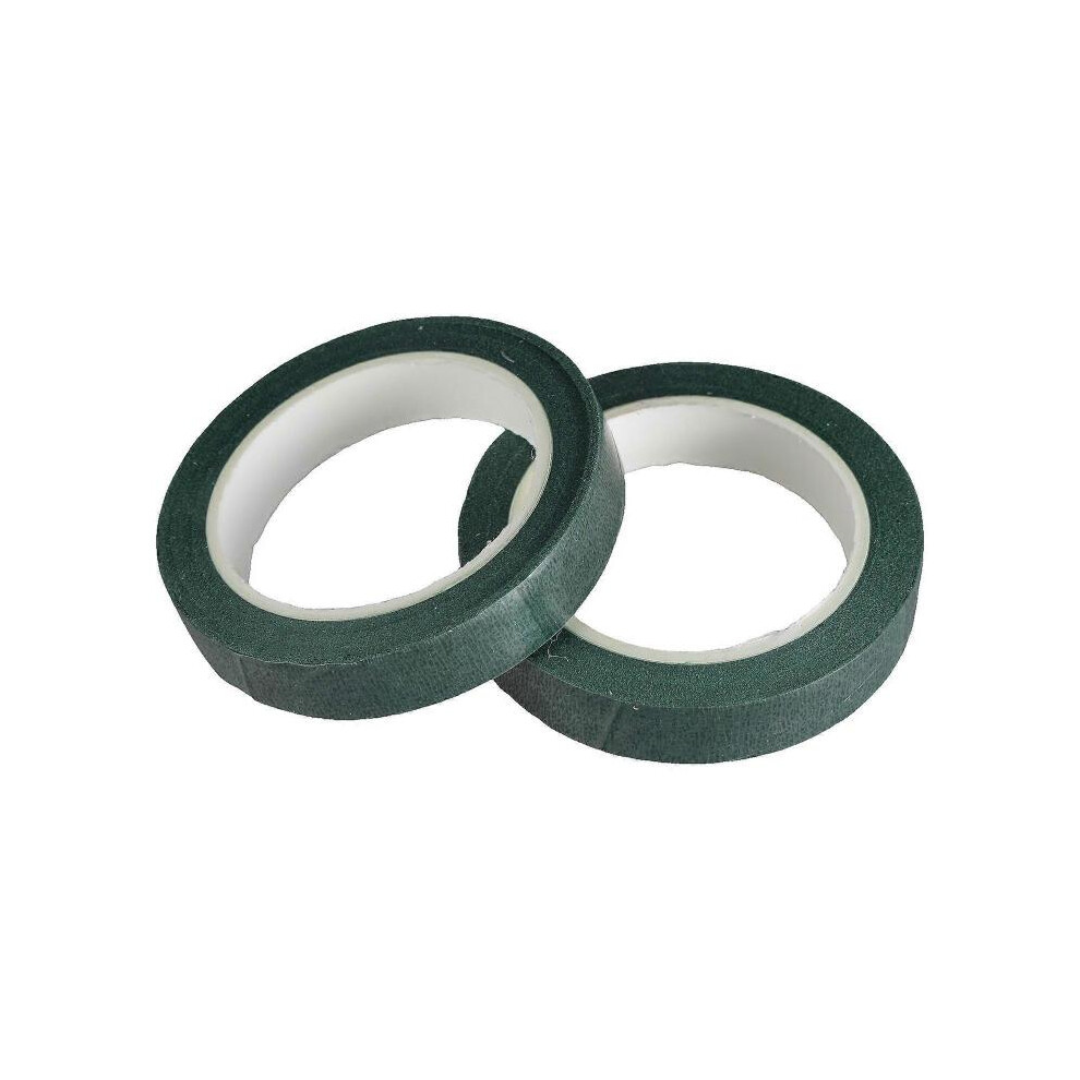 (dark green) 2pcs Light Green Floral Tape Home Decorative Tape Stem Wire 20m Perfect for DIY Crafts Flexible & Long service  Adhesive  light green