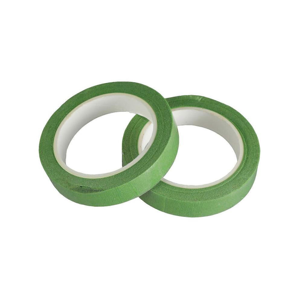 (light green) 2pcs Light Green Floral Tape Home Decorative Tape Stem Wire 20m Perfect for DIY Crafts Flexible & Long service  Adhesive  light green