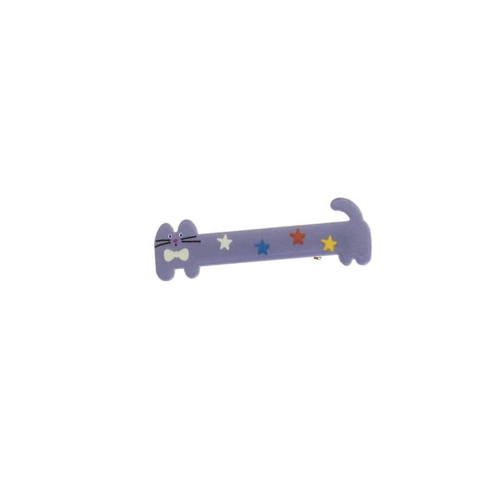 (purple cat) Acrylic Alligator Hair Barettes for Women Thick Thin Hair Cute Decorative Small Hair Clip Makeup Hair Clip
