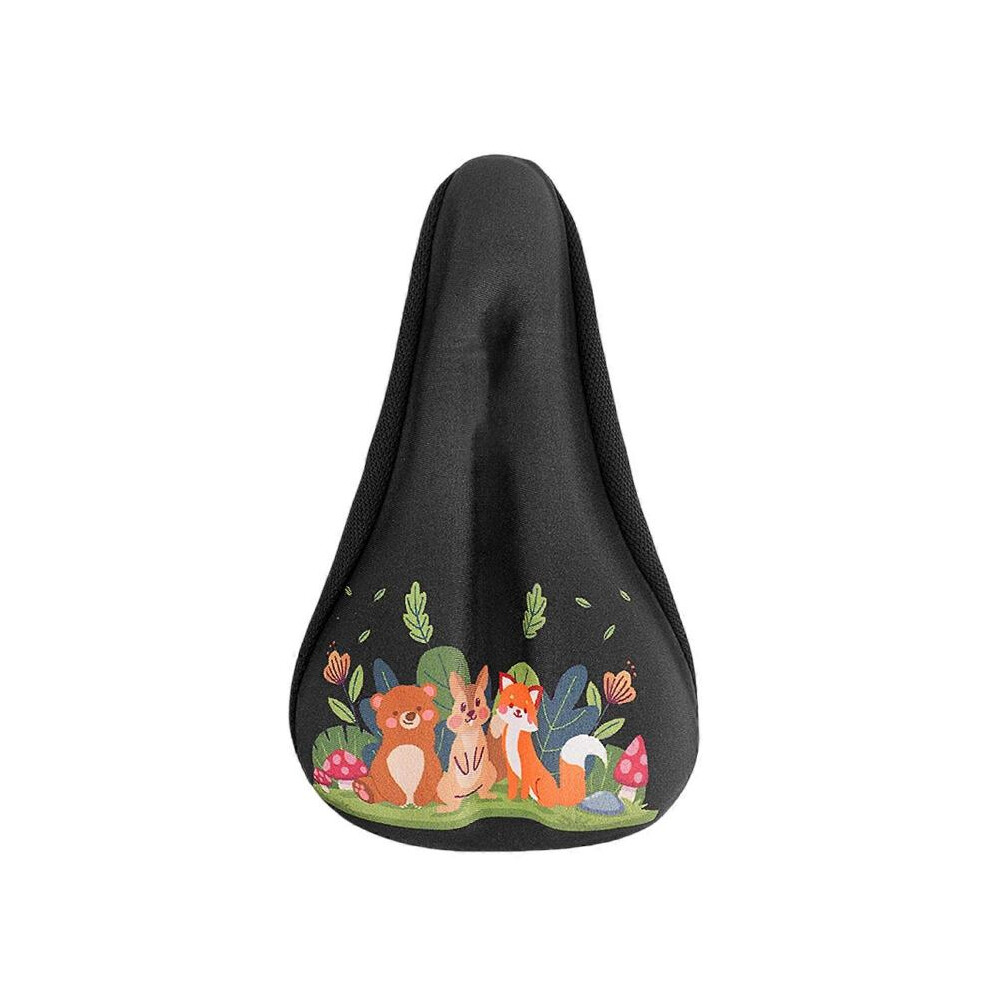 (M, Black Animal Park) Soft Seats Cushions Cover Thick Comfortable Bike Seats Protector Kids Bicycles Seats Cushions Cover Bicycles Saddles Pad  S