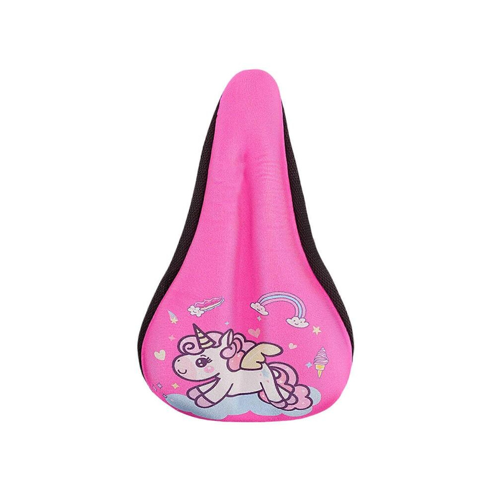 (M, Pink unicorn) Soft Seats Cushions Cover Thick Comfortable Bike Seats Protector Kids Bicycles Seats Cushions Cover Bicycles Saddles Pad  S
