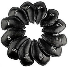 12pcs Leather Golf Irons Head Covers Set Head Covers Fits All Brands Callaway