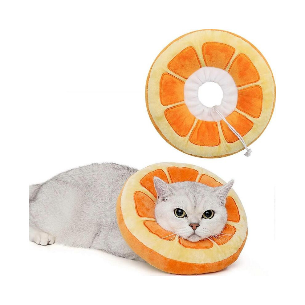Adjustable Cat Cone Collar Soft Cute Cat Recovery Collar Kitten Post Surgery Cat Cone, Small