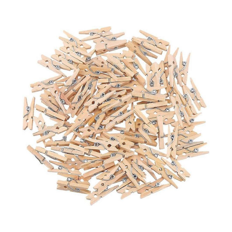 Sturdy 1 Inch Mini Wooden Craft Clothespins 100pcs