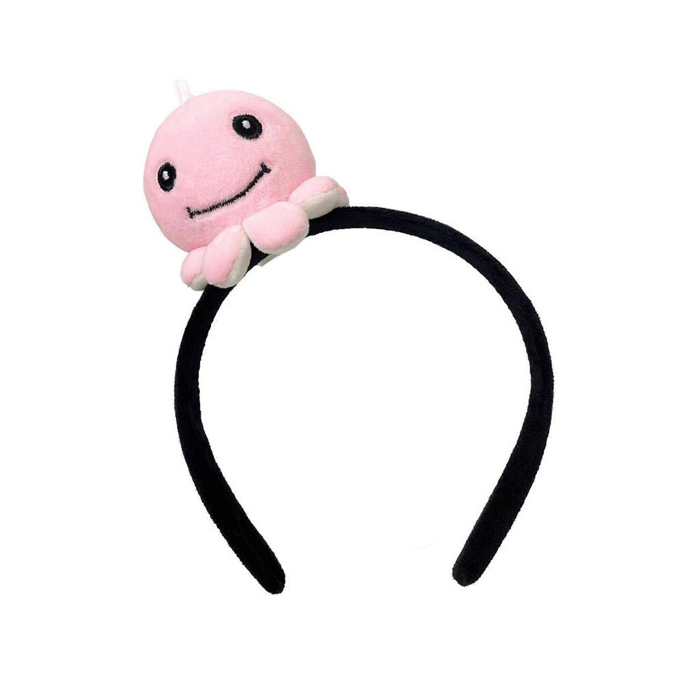 (Jellyfish pink) Lovely Marine Headband for All Age Dolphin/Seal Hairhoop Women Girl Face Washing Hairband Party Gathering Headwear