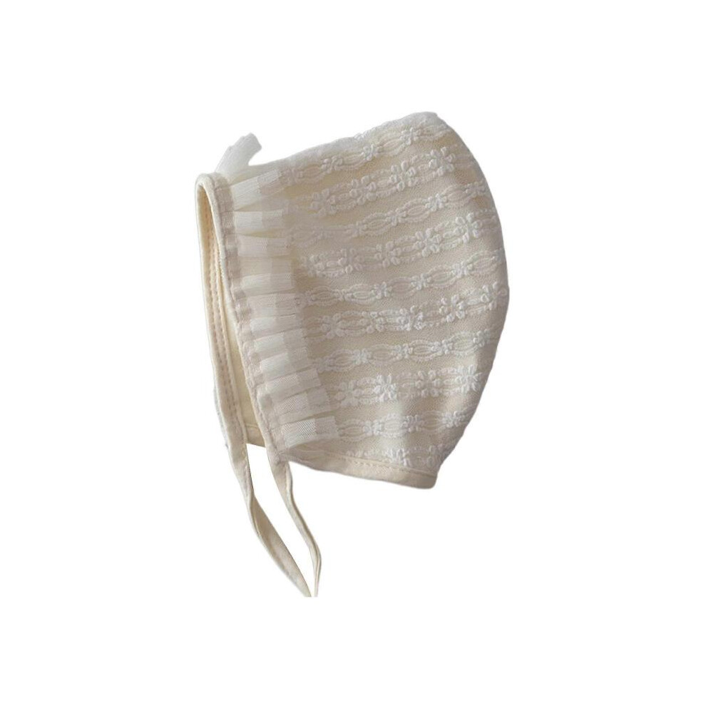 (4) Breathable Wide Brims Bonnet Hot Day Sun Hat Beach Getaways Lace Bonnet for Infant Newborn Outdoor Photography Hat
