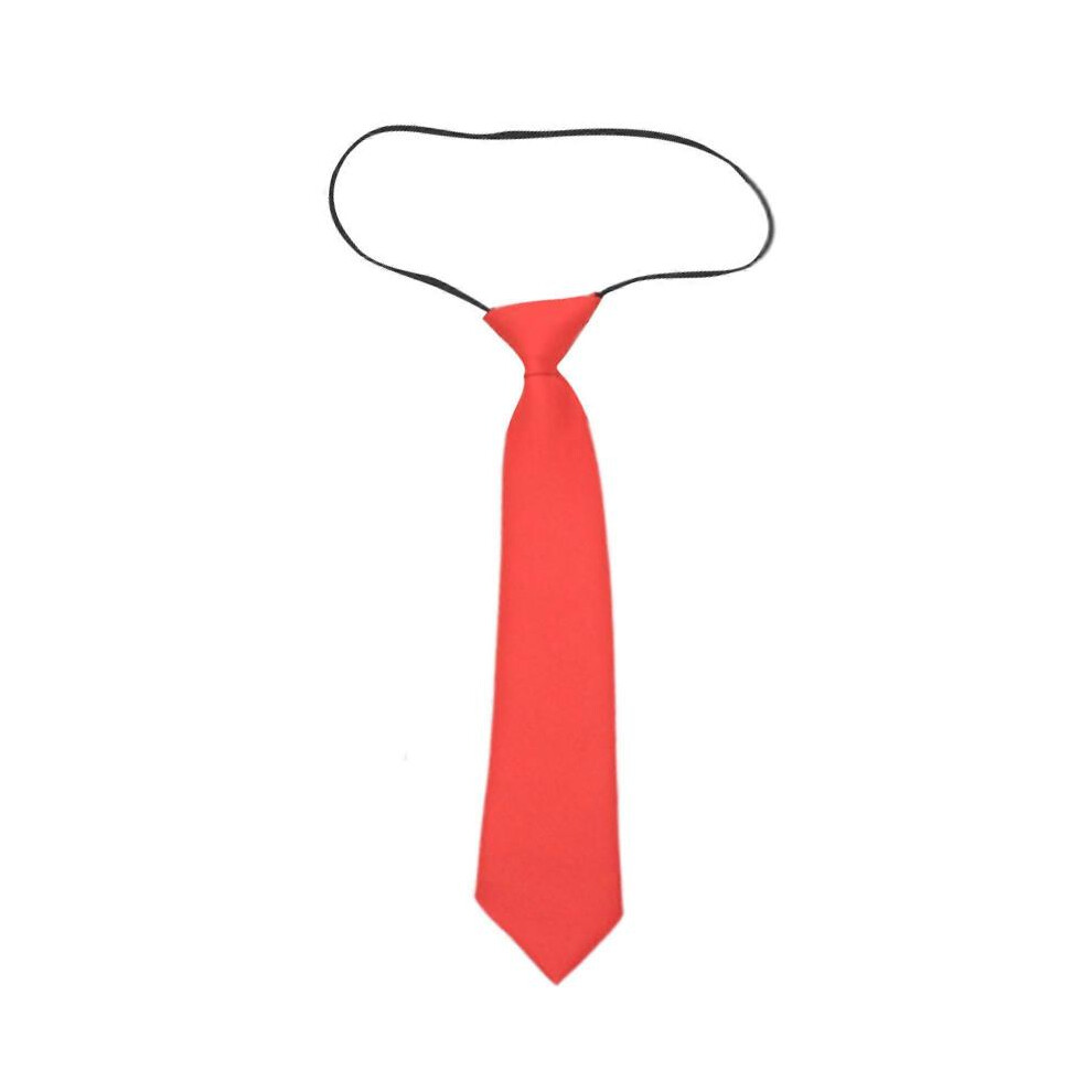 (Red) Women Solid Color Neck Tie with Adjustable Length Knot Freely Neck Tie for School Uniforms and Professional Outfit  Wine Red