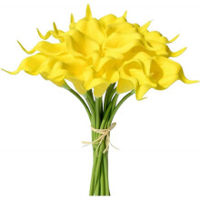 20pcs bule Flowers Artificial Calla Lily Silk Flowers 13.4" for Home Kitchen & Wedding
