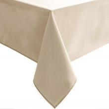 Rectangle Tablecloth Water Resistant Washable Polyester Fabric Table Cloth for 6 Foot Tables, 54 x 80 Inch, off white