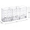 Makeup Brush Holders with 3 Compartment,Acrylic Clear Small Sparkle Eyebrow Pencil Organizer 2