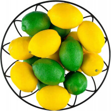 20 PCS Artificial Lemons and Limes Fake Fruit Lemons for Home House Kitchen Party Decoration, 3'' X 2''yellowgreen