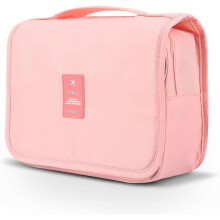 Hanging Toiletry Bag - Large Cosmetic Makeup Travel Organizer for Men & Women with Sturdy HookLight Pink