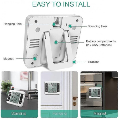 Refrigerator Thermometer, Wireless Digital Freezer Thermometer, Wireless Indoor Outdoor 2