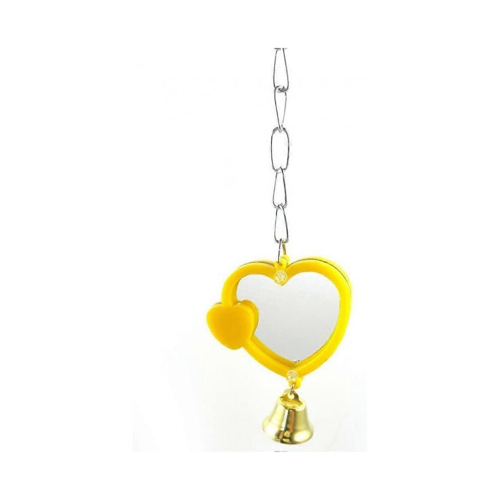 Jouet Perroquet Jouet Oiseau Miroir Miroir Coeur Miroir, Couleur Aléatoire