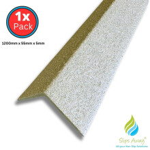 (White, 1200mm) GRP Stair Nosings – Heavy-Duty Anti-Slip Safety Tread - Non-Slip Step Edge Protection