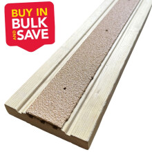 (30, 1200mm x 50mm) BUNDLE VALUE PACK Non Slip Decking Strips GRP Heavy Duty Pro Grade 50mm - BEIGE