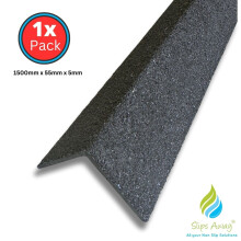 (Black, 1500mm) GRP Stair Nosings – Heavy-Duty Anti-Slip Safety Tread - Non-Slip Step Edge Protection