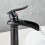 Single Handle Bathroom Sink Faucet, Black, High Spout 3