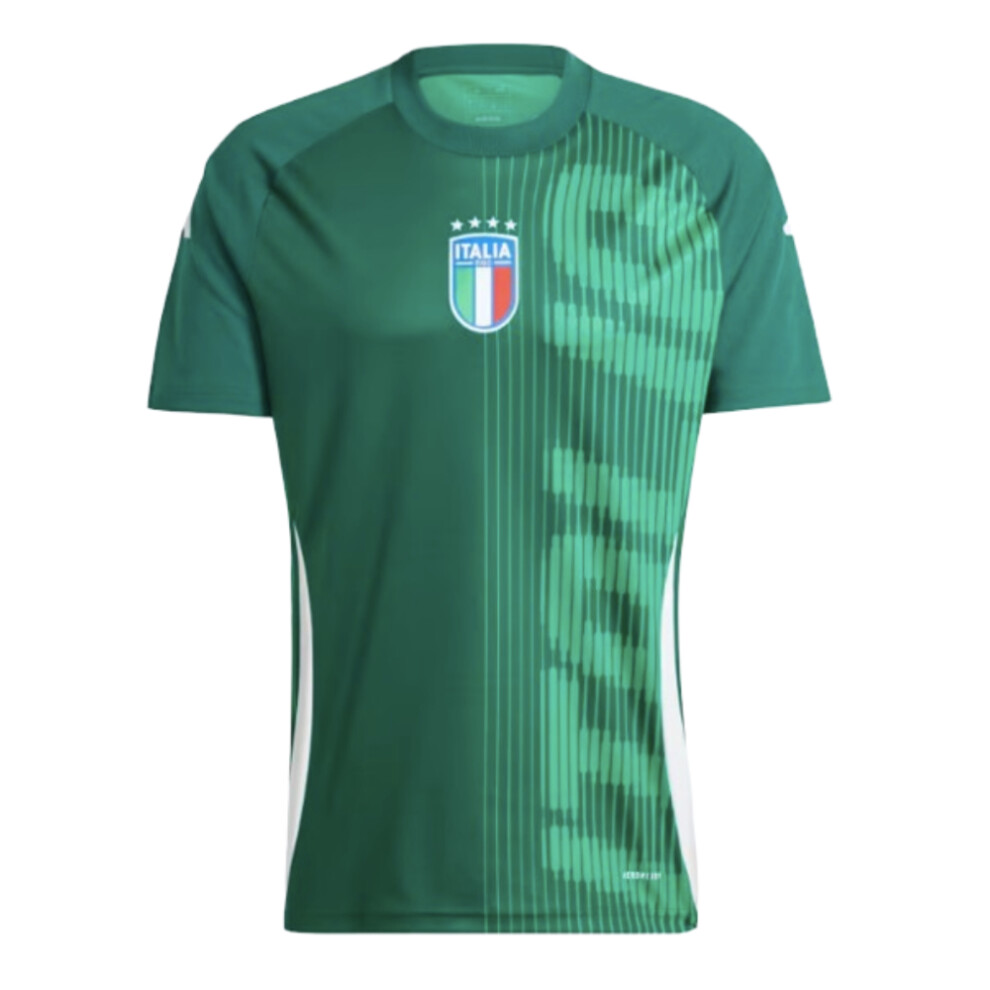 Adidas (L) 2024-2025 Italy Pre-Match Shirt (Green) Green